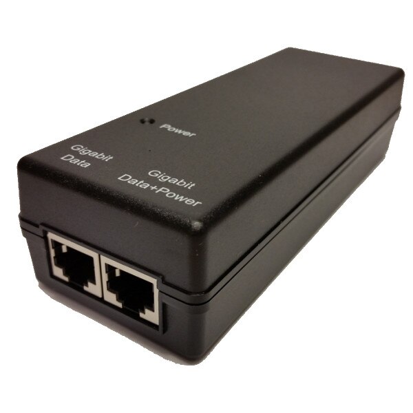 PoE Gigabit DC Injector, 15W Output at 30V, Energy Level 6 Supply