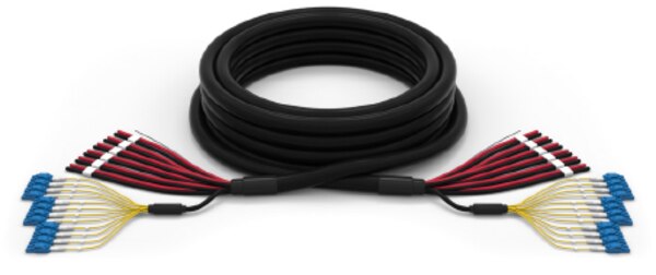 Outdoor Hybrid Fiber Trunk 24F SM 12x10AWG LCULCU 230Ft